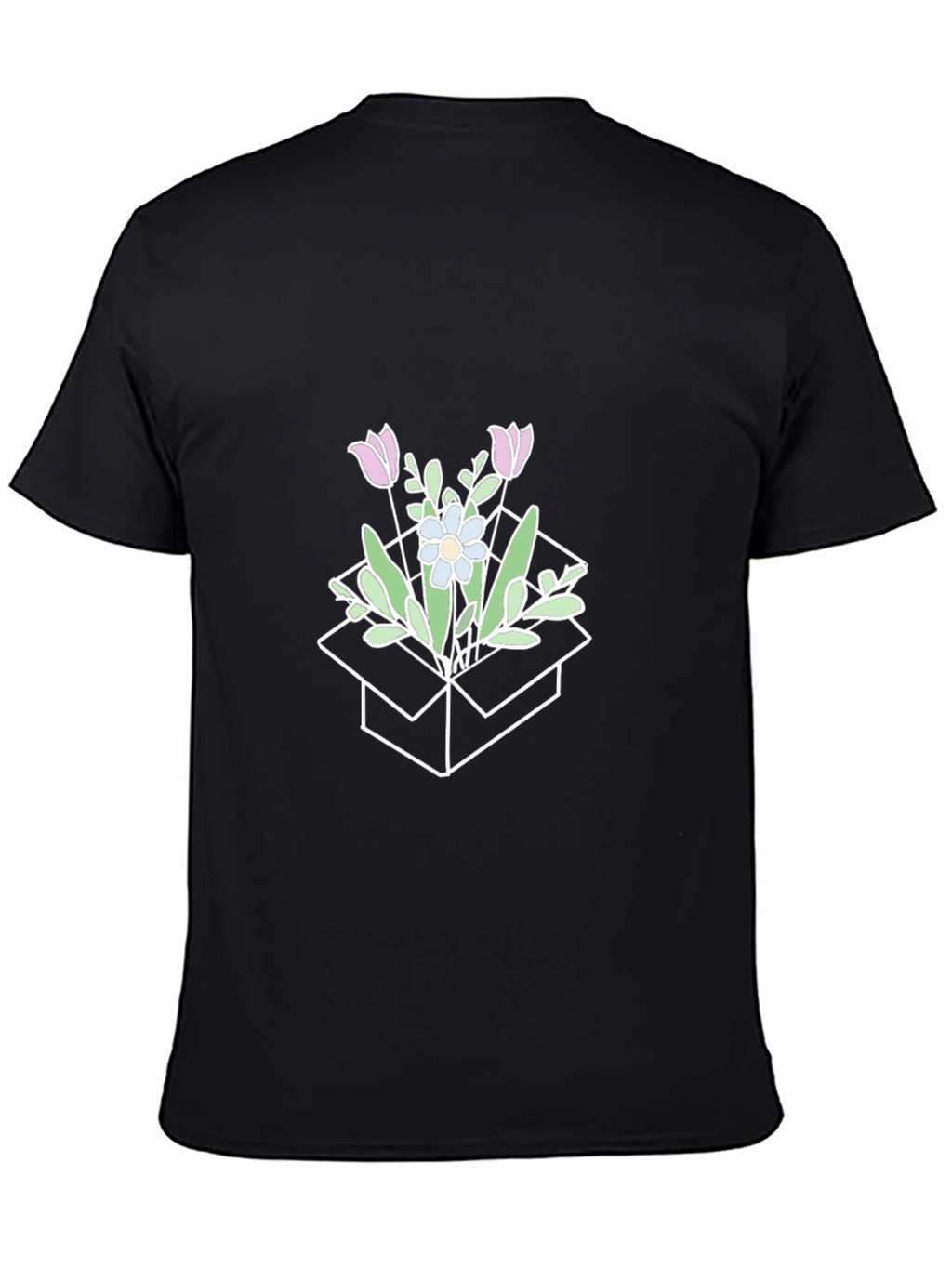 Floral Box Graphic T-Shirt - Stylish Casual Wear