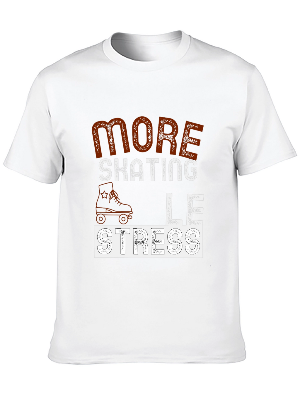 More Skating Less Stress Graphic T-Shirt