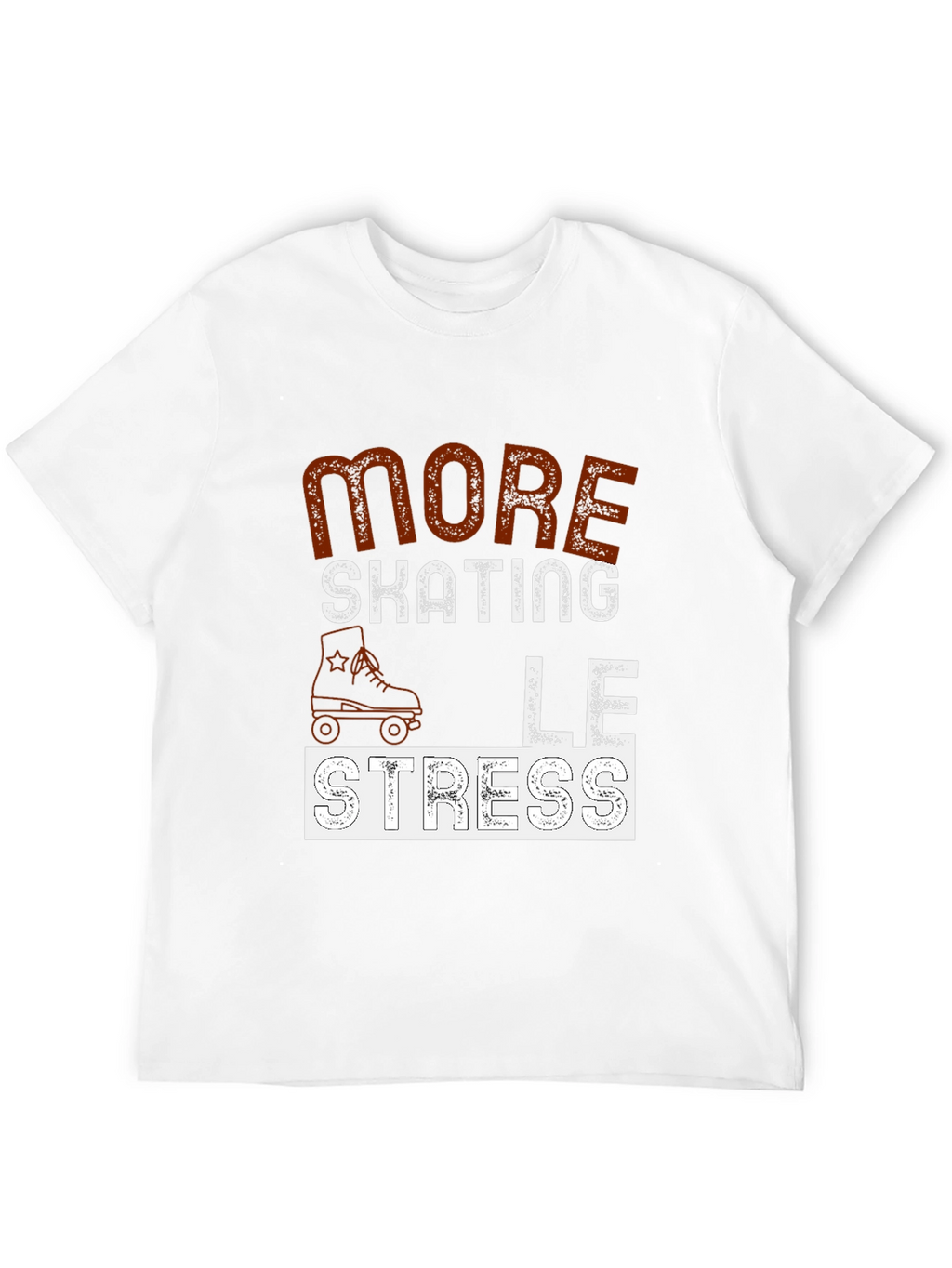 More Skating Less Stress Graphic T-Shirt