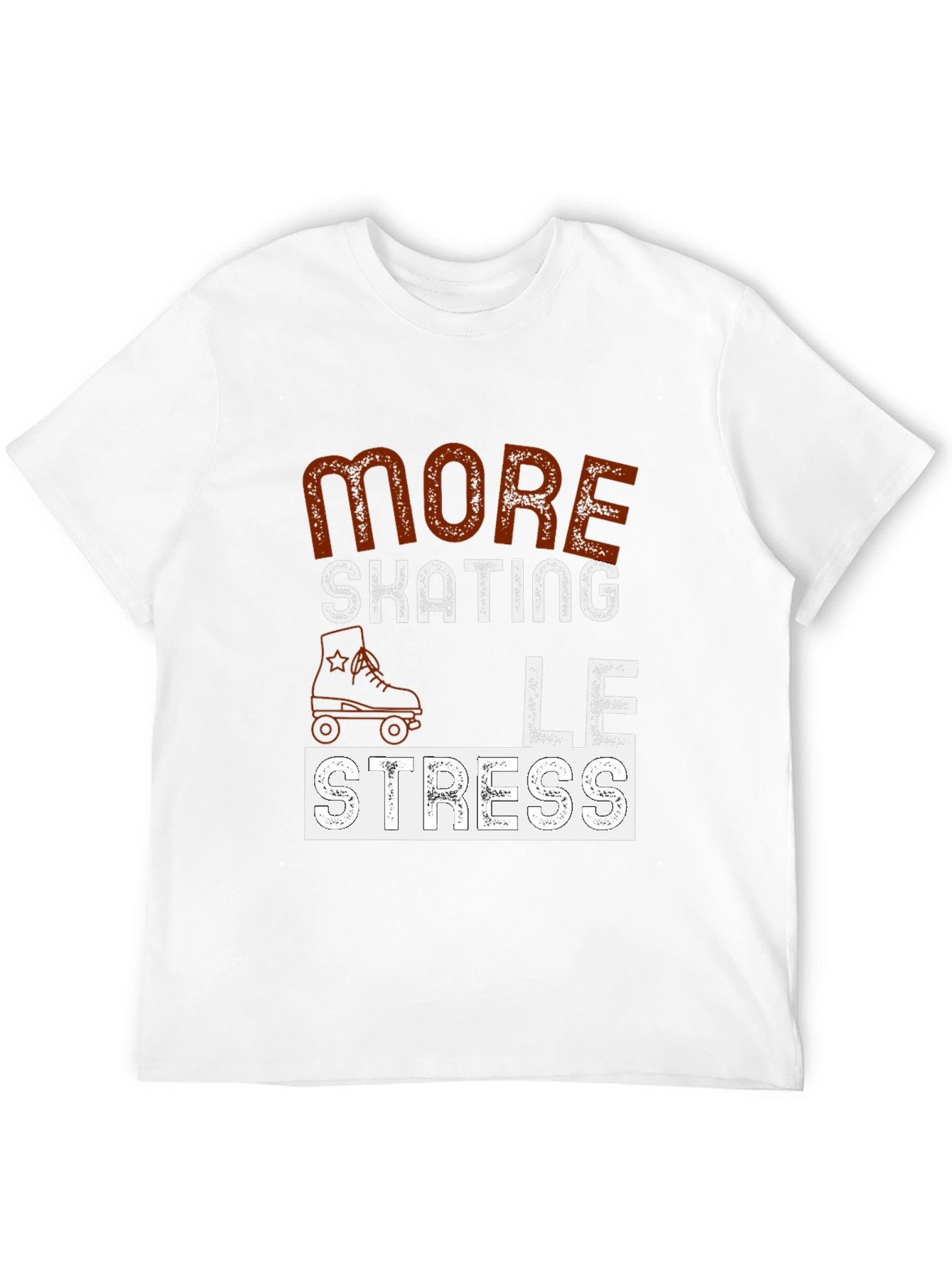 More Skating Less Stress Graphic T-Shirt