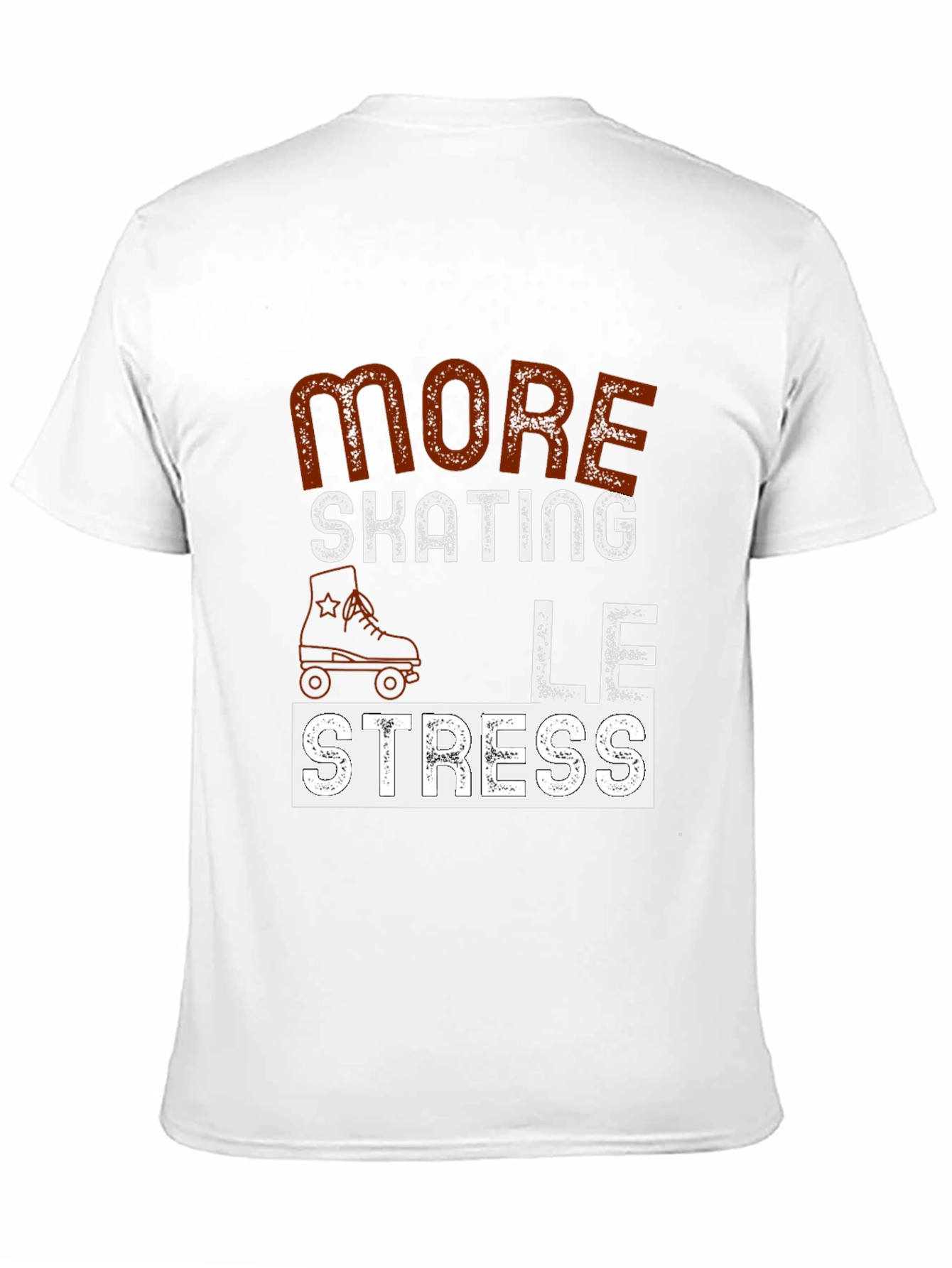 More Skating Less Stress Graphic T-Shirt