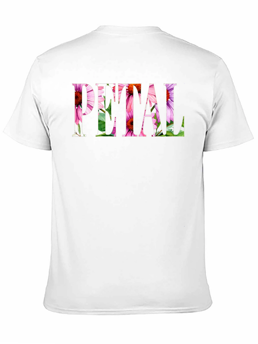 Floral PETAL Graphic Black T-Shirt