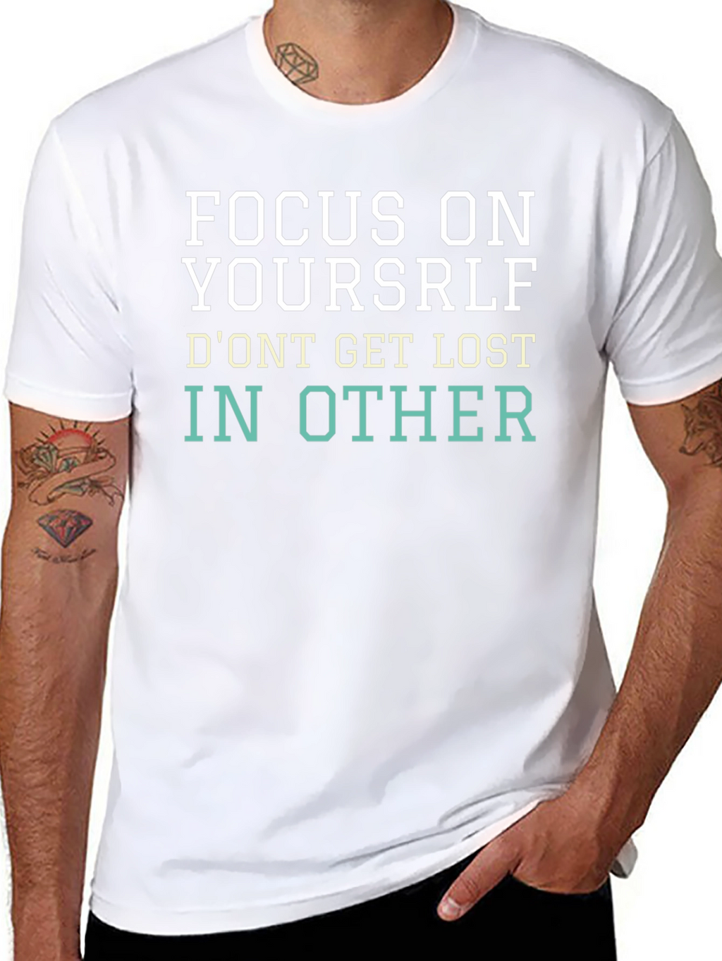 Focus on Yourself Graphic Tee - Motivational T-Shirt