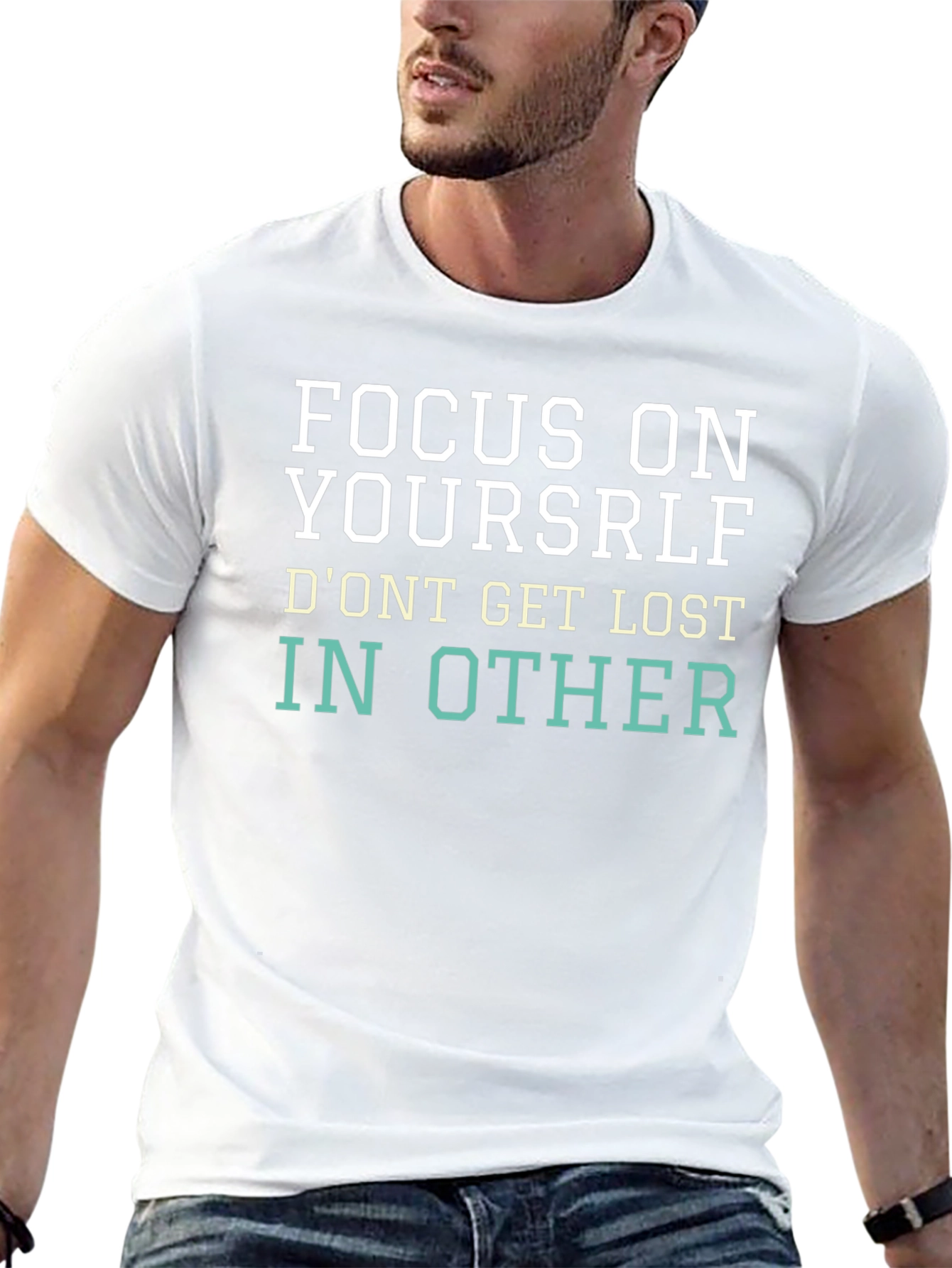 Focus on Yourself Graphic Tee - Motivational T-Shirt