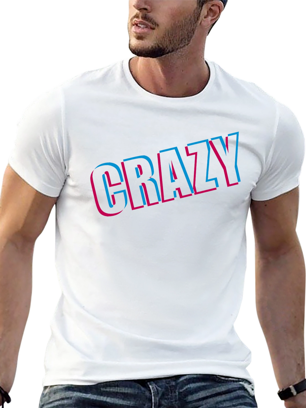 Crazy Graphic Tee - Bold Statement T-Shirt