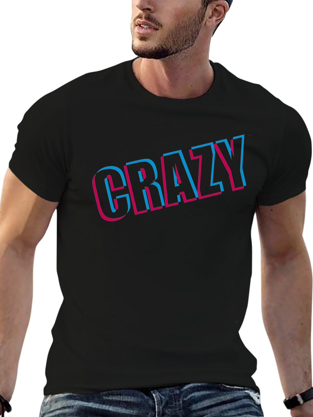 Crazy Graphic Tee - Bold Statement T-Shirt