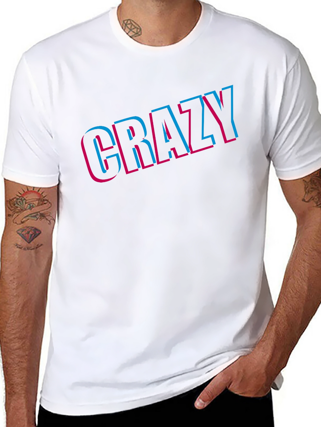 Crazy Graphic Tee - Bold Statement T-Shirt