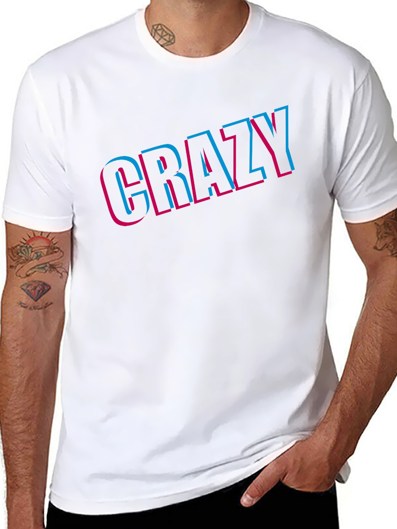 Crazy Graphic Tee - Bold Statement T-Shirt