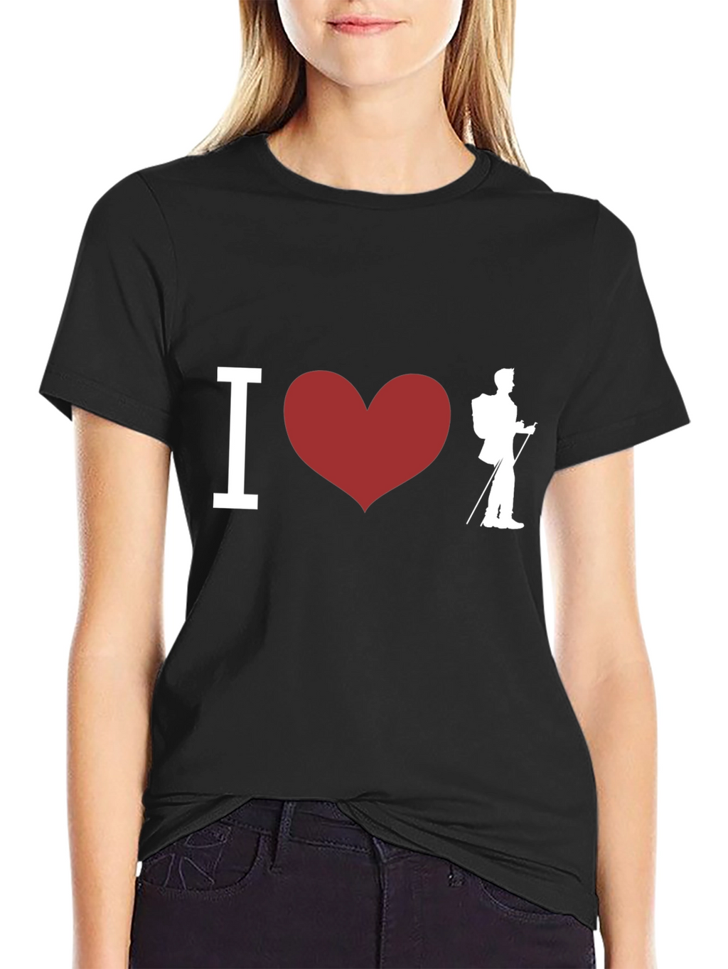 I Heart Hiking Black T-Shirt