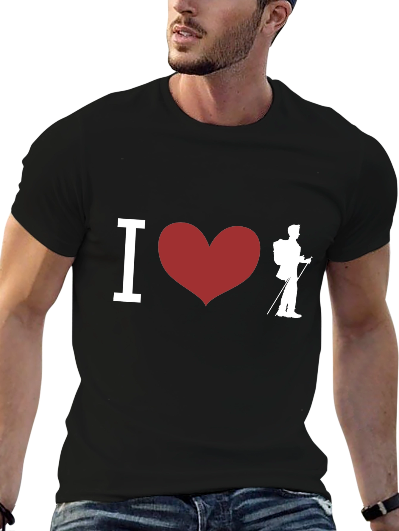 I Heart Hiking Black T-Shirt