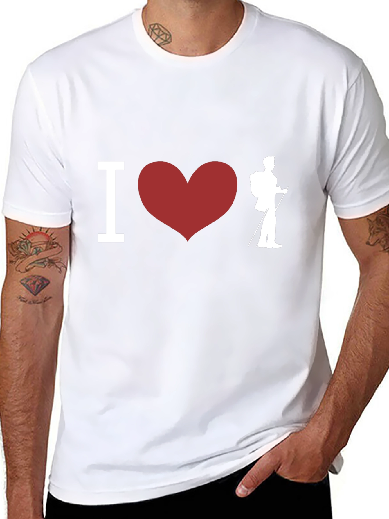 I Heart Hiking Black T-Shirt