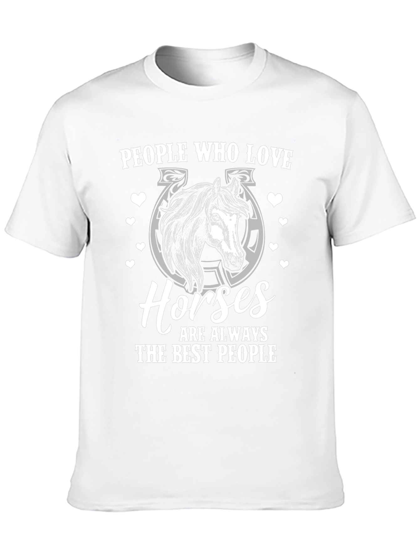 People Who Love Horses Black Graphic Tee