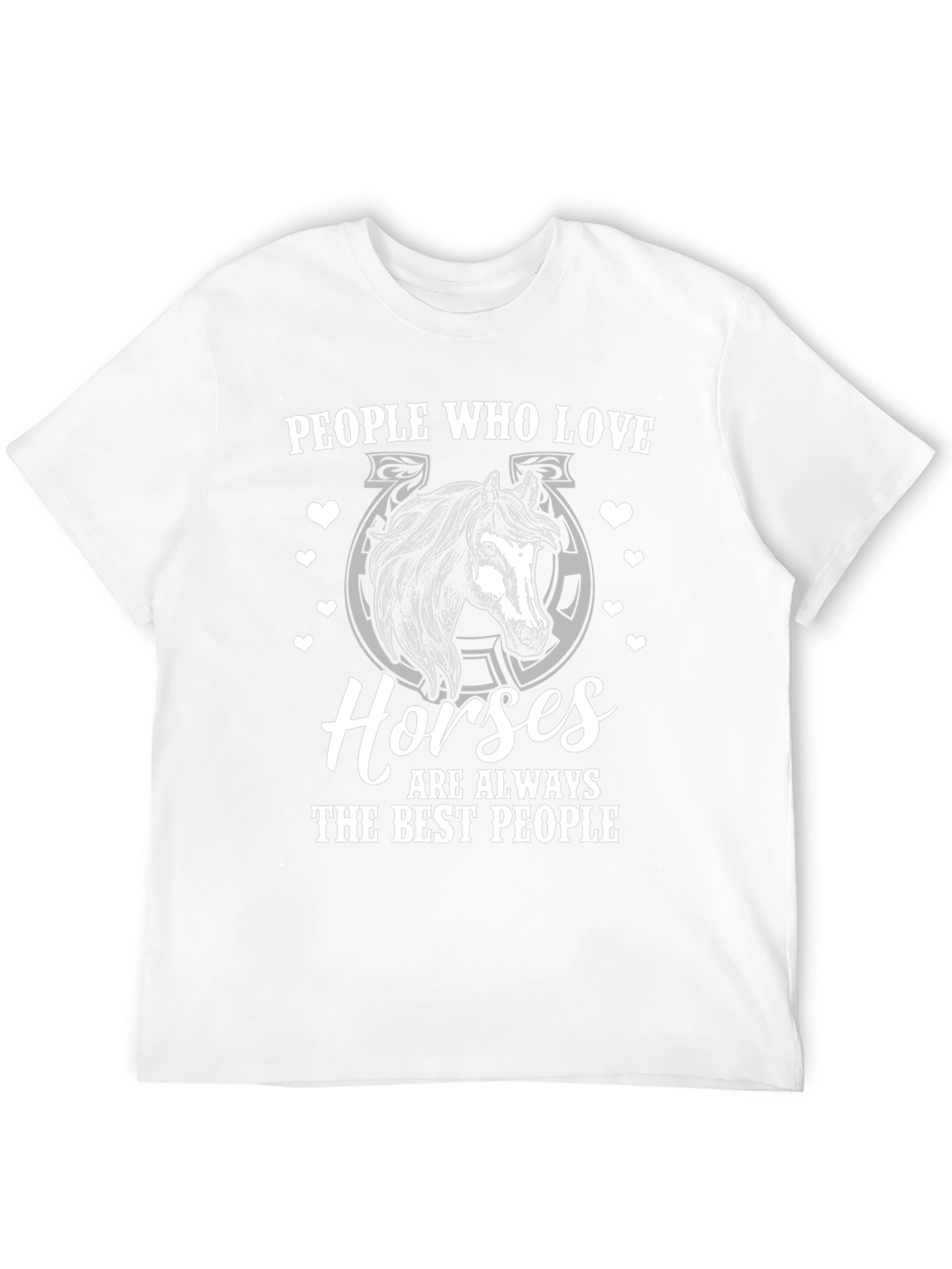 People Who Love Horses Black Graphic Tee
