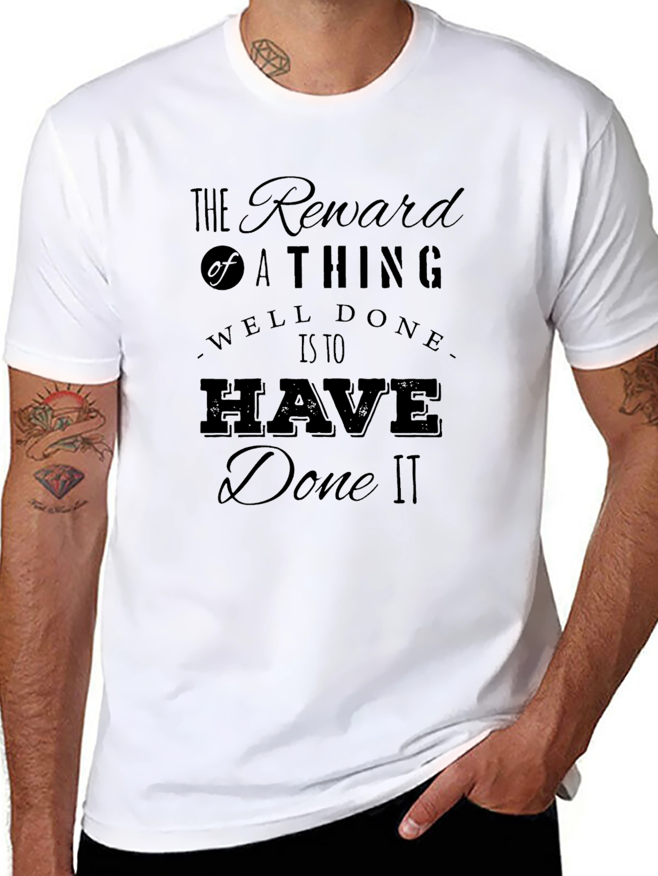 Reward of a Thing Well Done Black T-Shirt