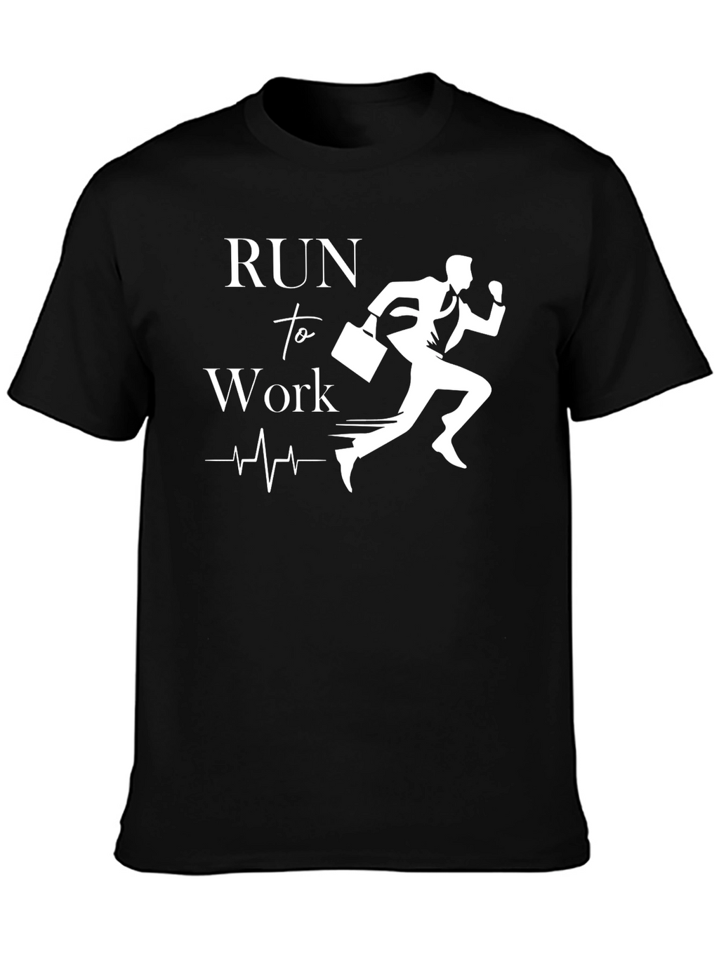 Run To Work Black T-Shirt
