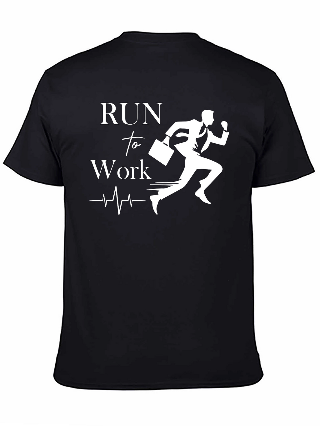 Run To Work Black T-Shirt