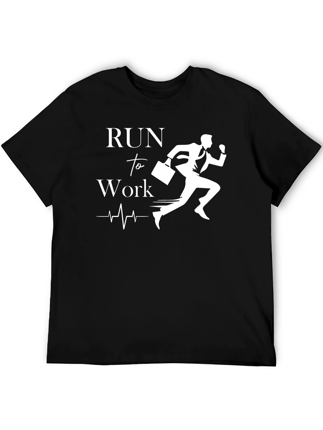 Run To Work Black T-Shirt