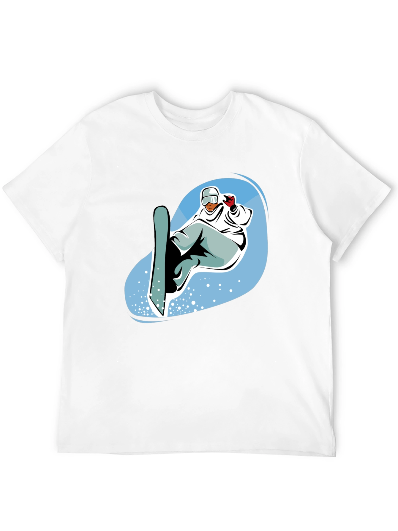 Mens Black Snowboard Graphic Tee