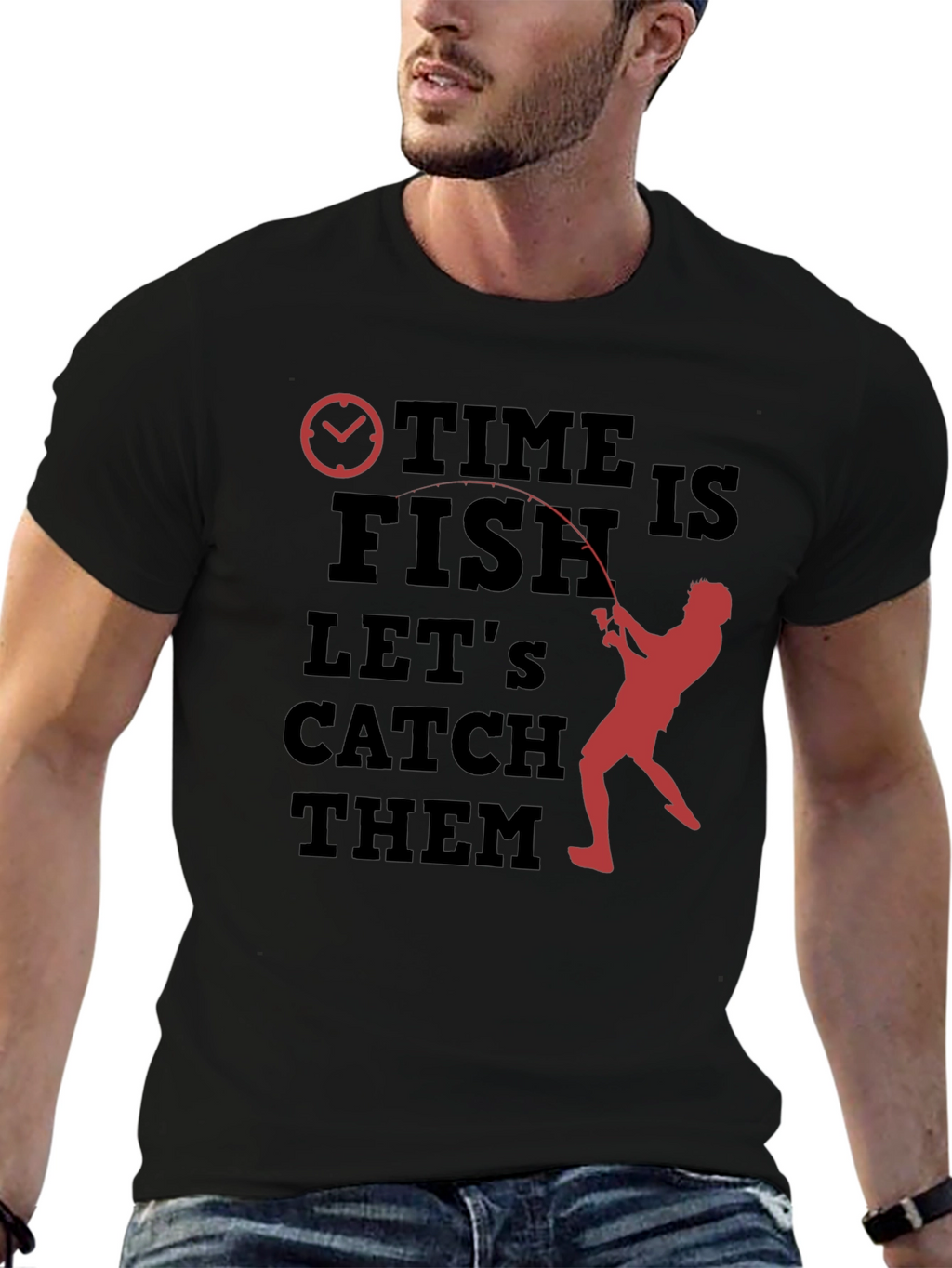 Time to Fish Graphic T-Shirt