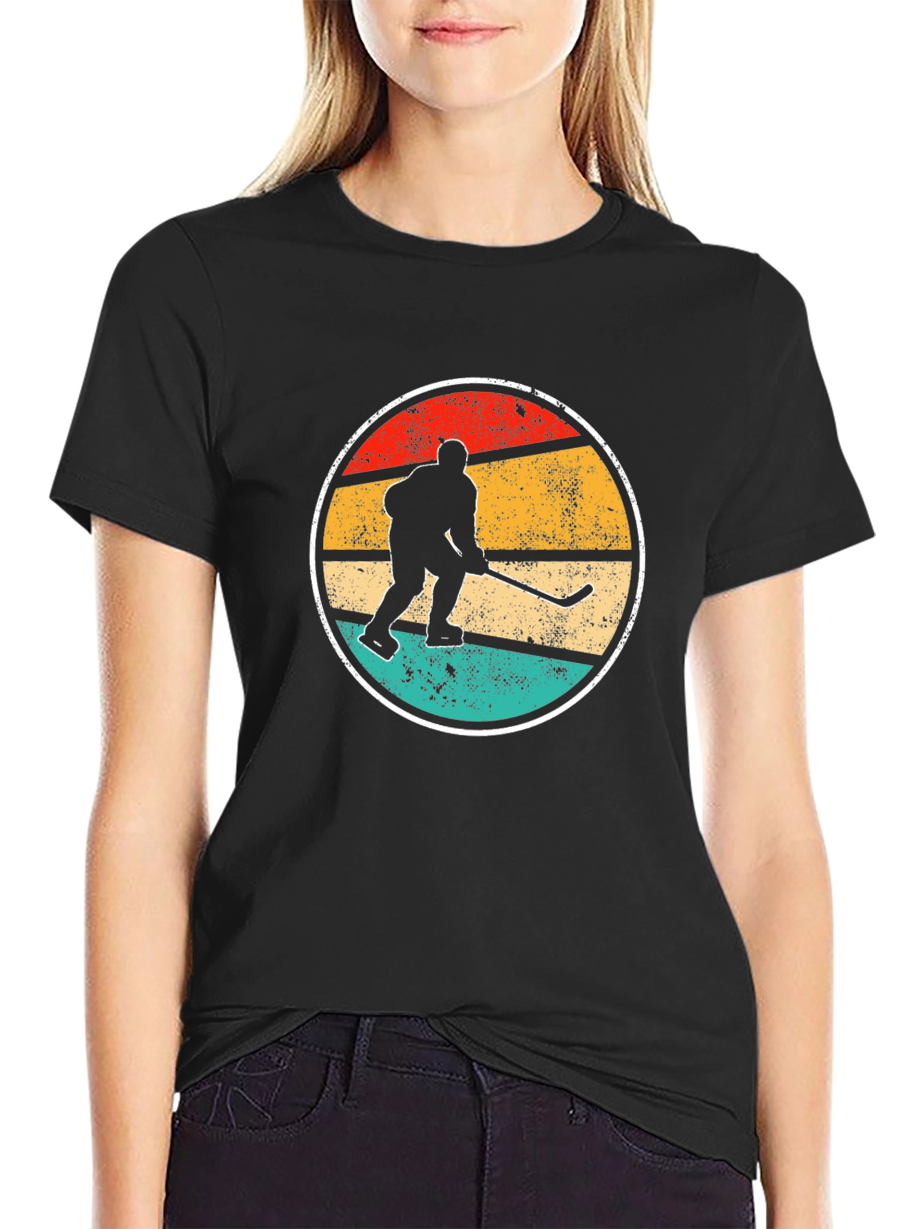 Vintage Hockey Player Graphic Tee