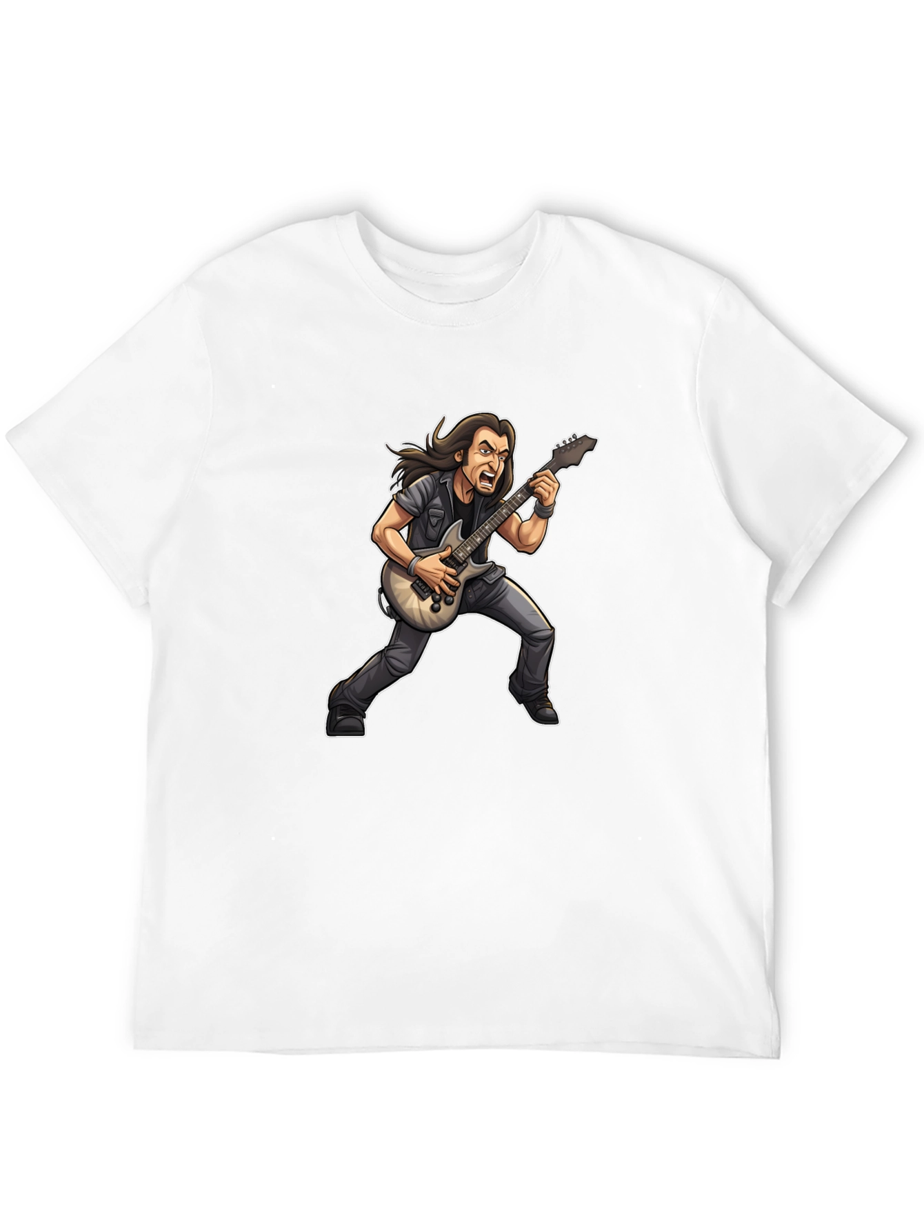 Rockstar Cartoon Graphic Black Tee