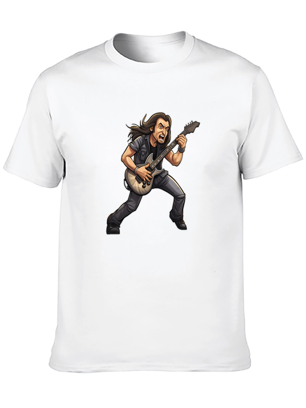 Rockstar Cartoon Graphic Black Tee
