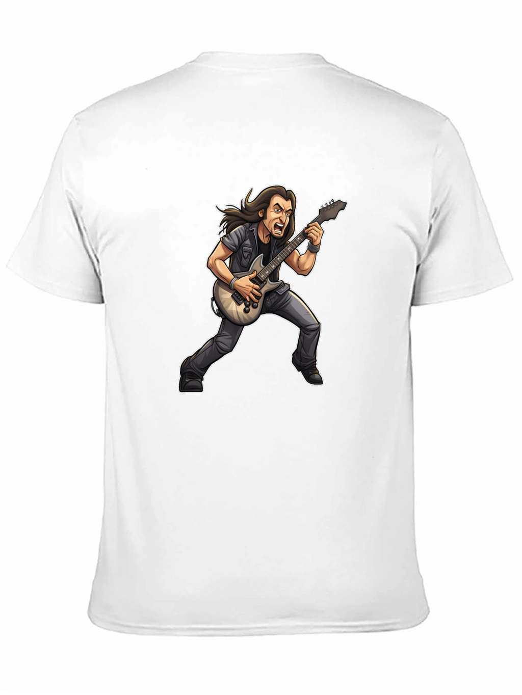 Rockstar Cartoon Graphic Black Tee