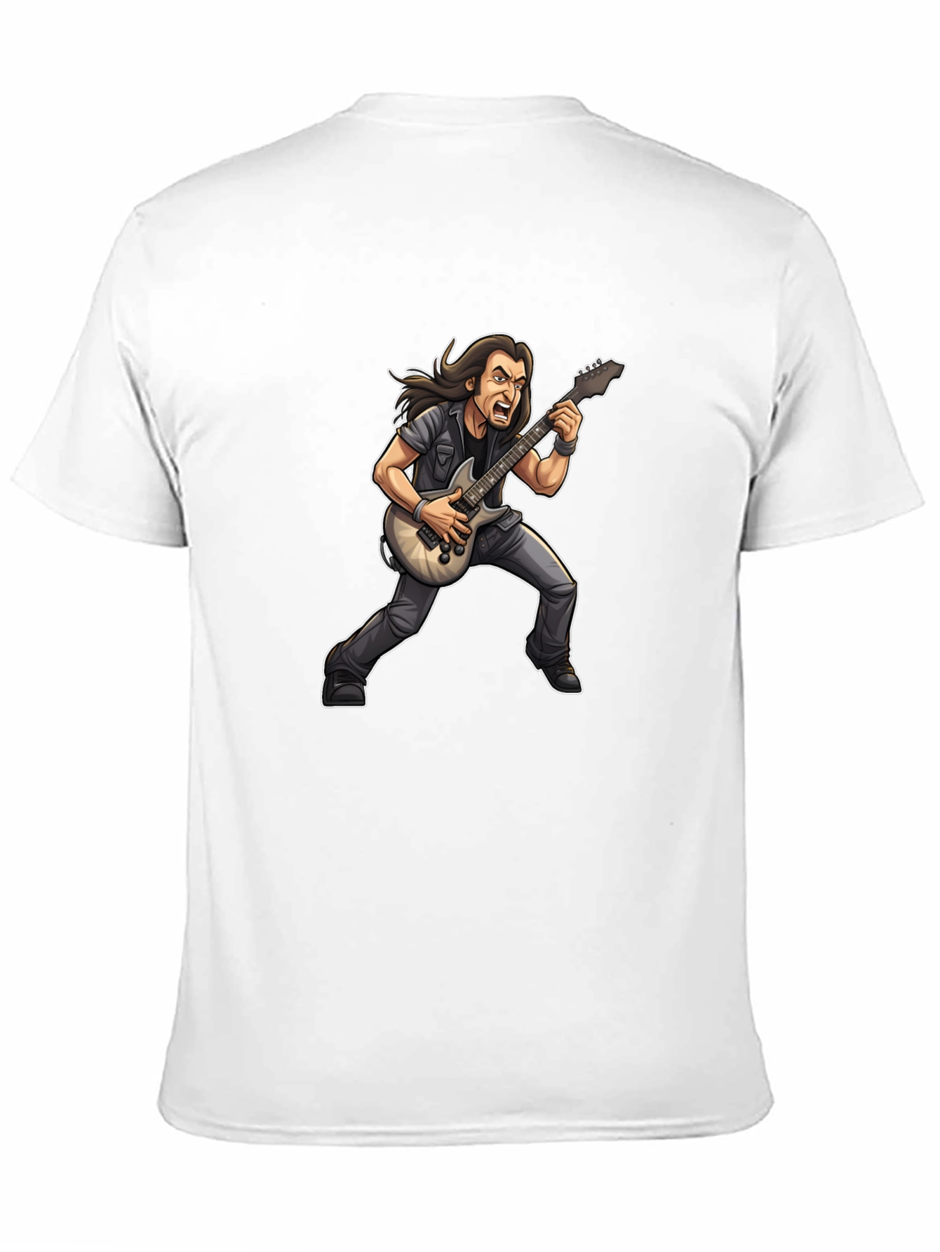 Rockstar Cartoon Graphic Black Tee