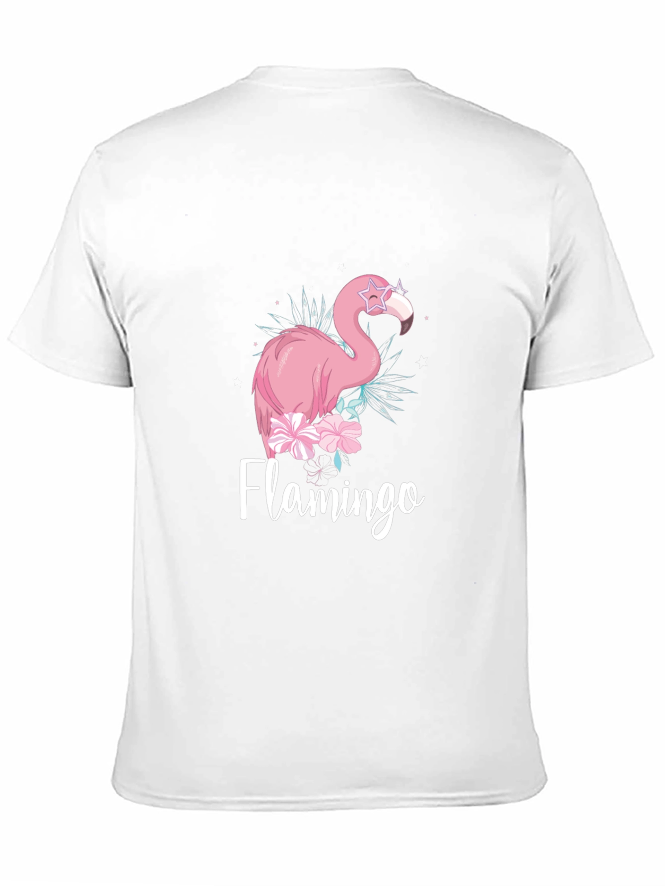 Stylish Flamingo Graphic Black T-Shirt