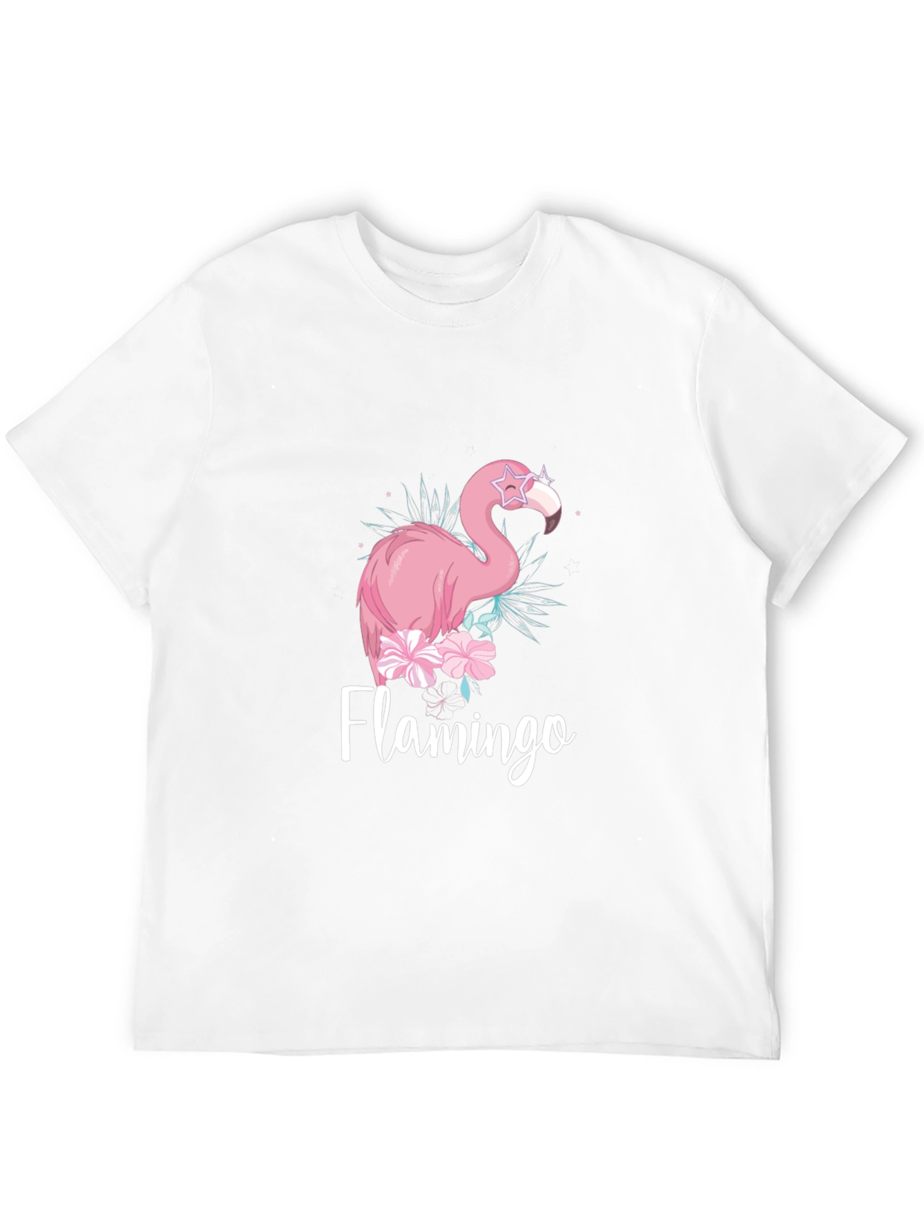 Stylish Flamingo Graphic Black T-Shirt