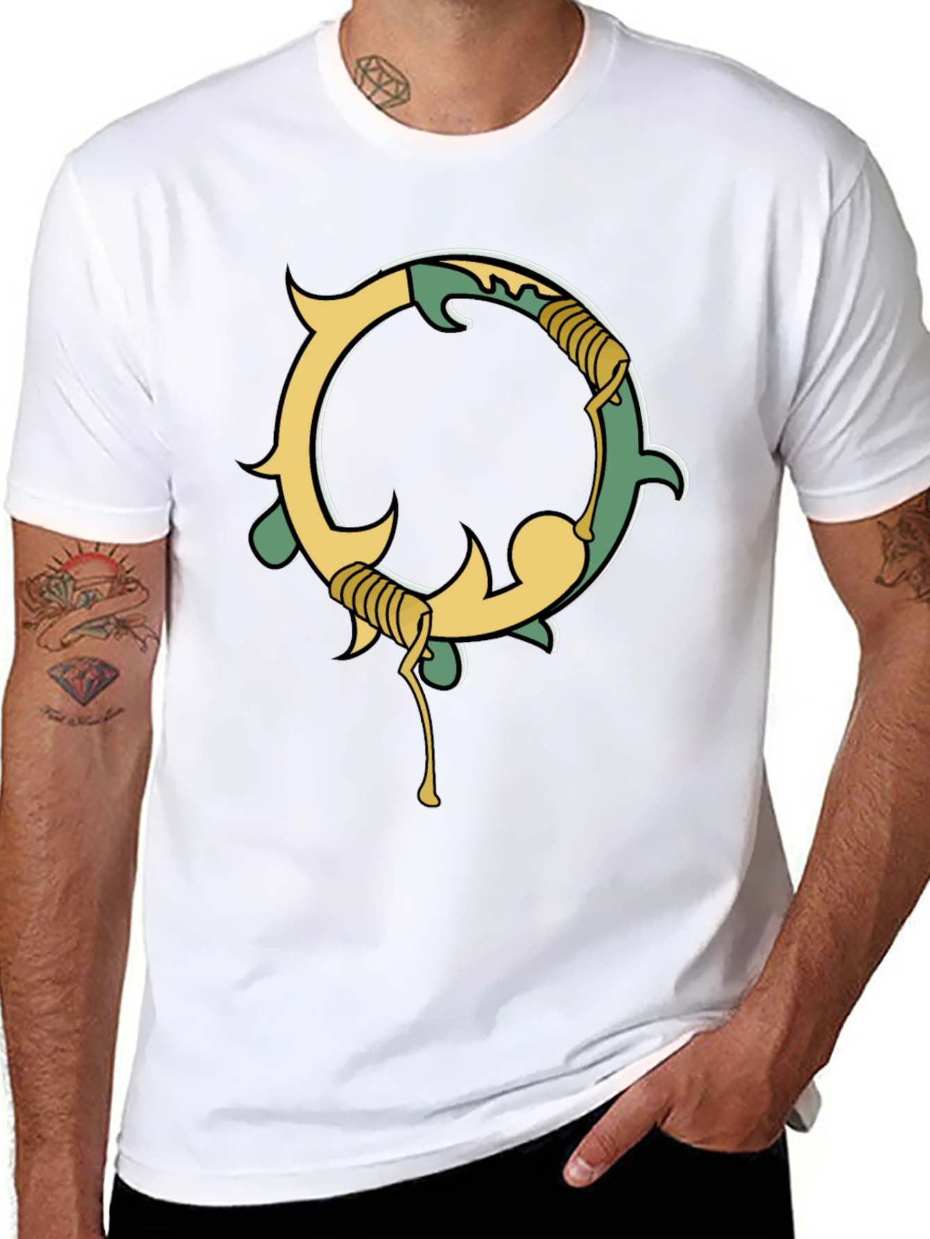 Unique Graphic Black Tee