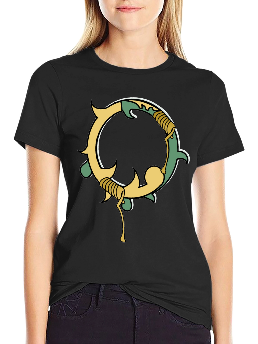 Unique Graphic Black Tee