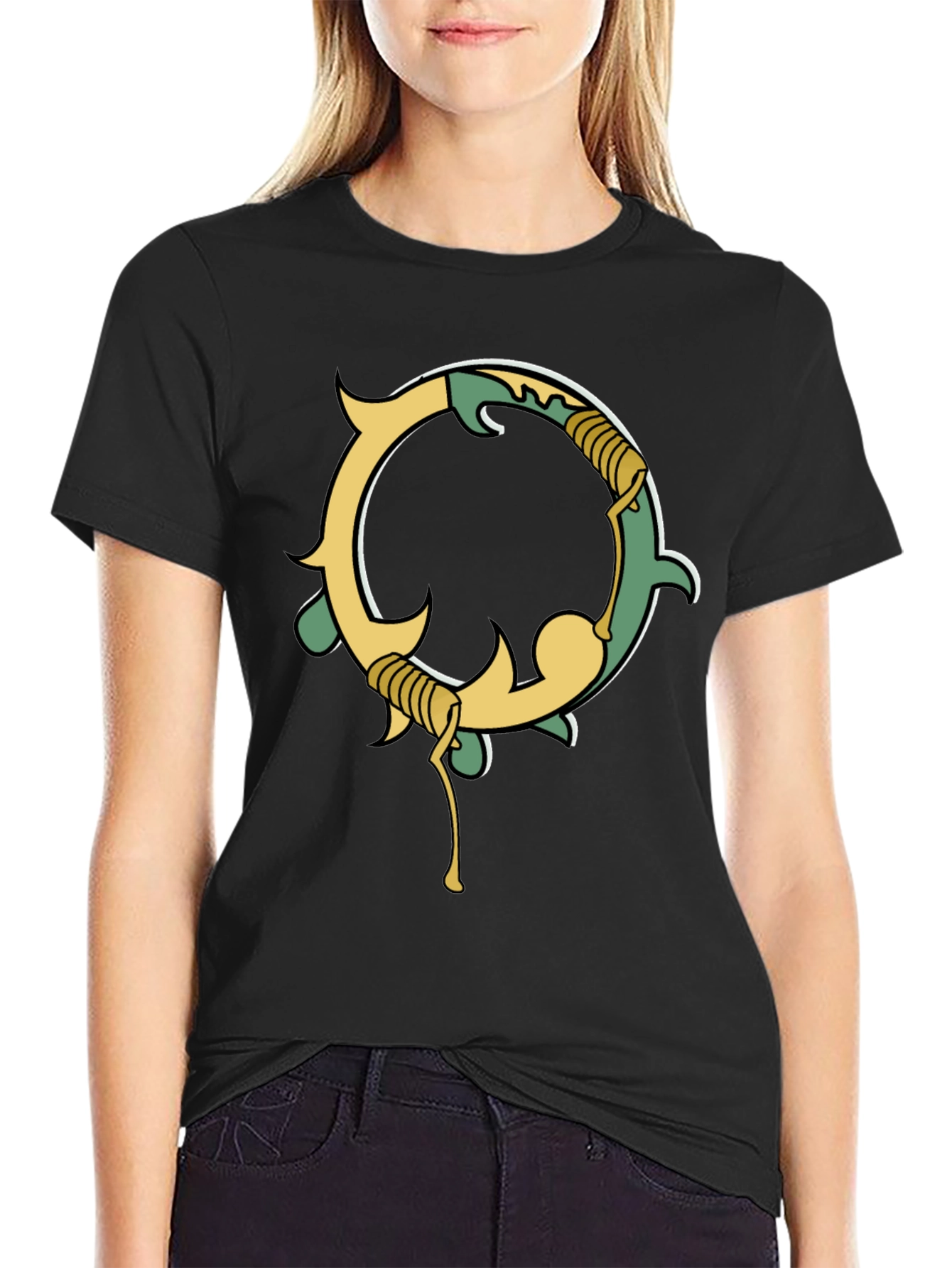 Unique Graphic Black Tee