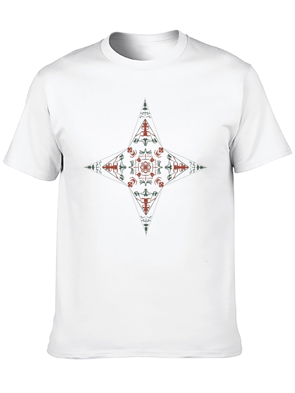 Geometric Mandala Graphic Black T-Shirt