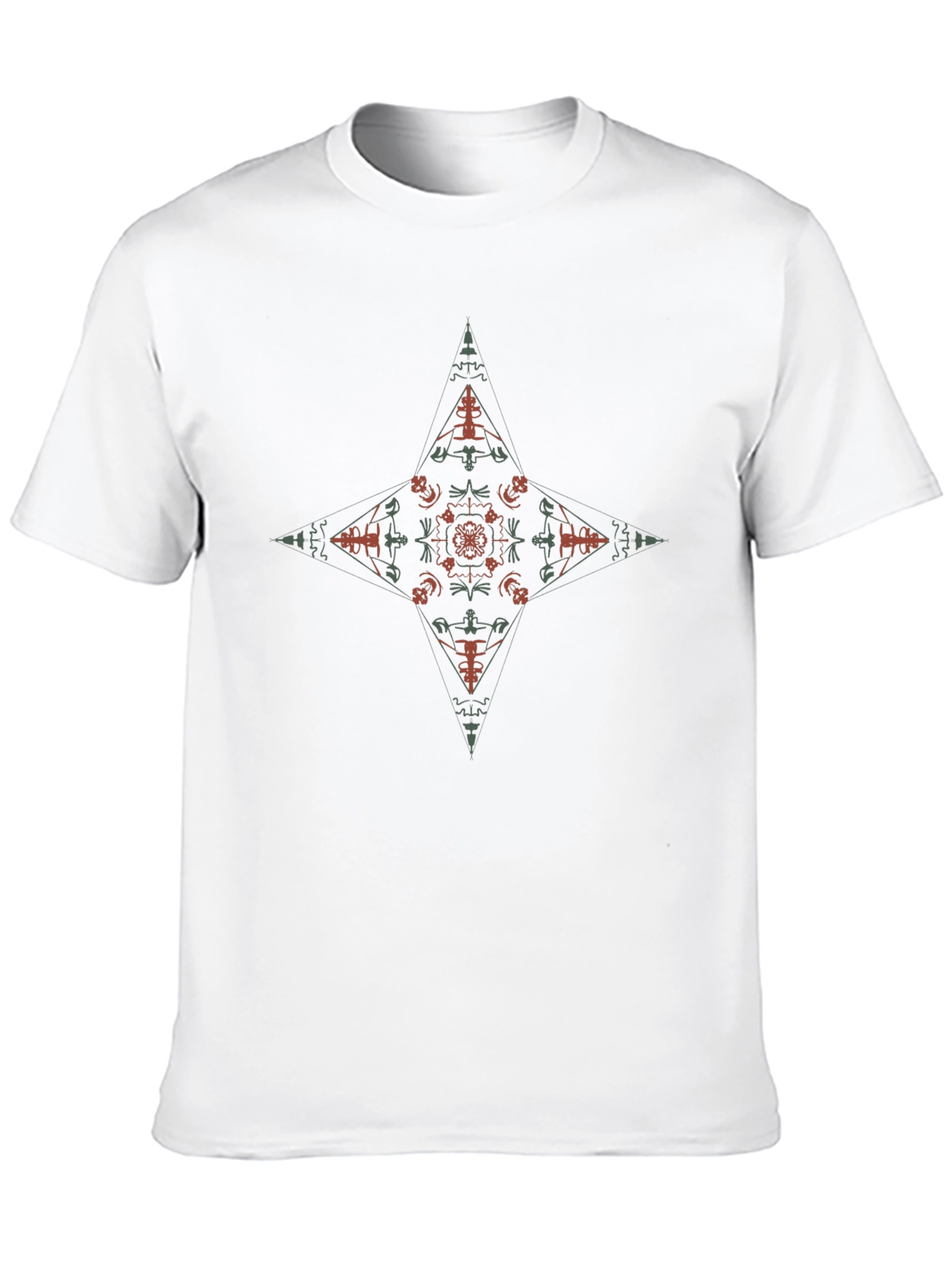 Geometric Mandala Graphic Black T-Shirt
