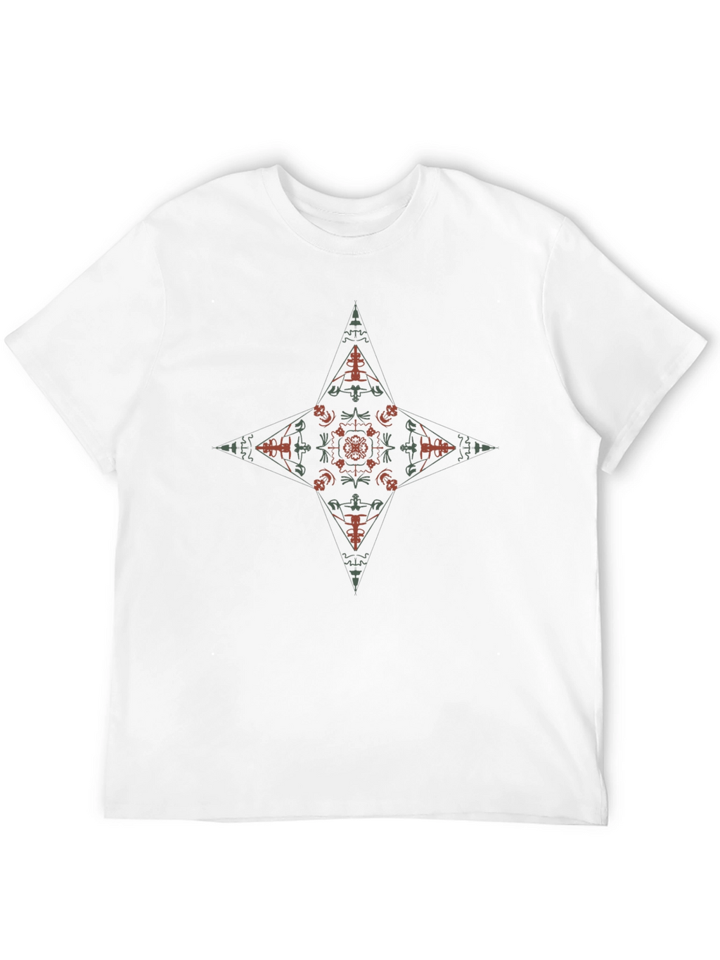 Geometric Mandala Graphic Black T-Shirt