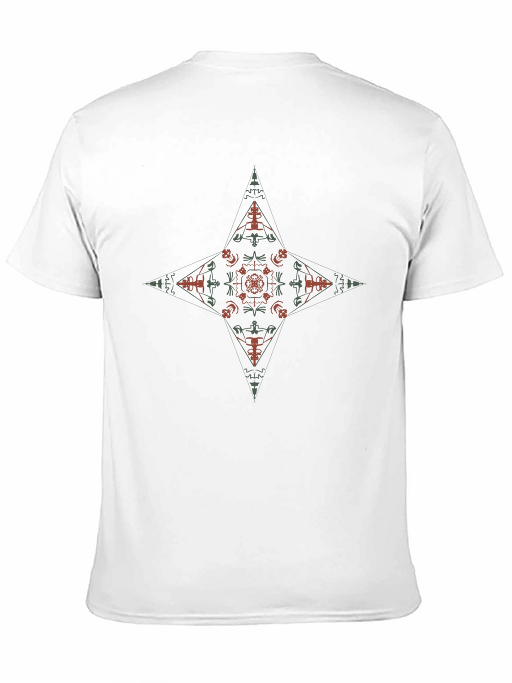 Geometric Mandala Graphic Black T-Shirt