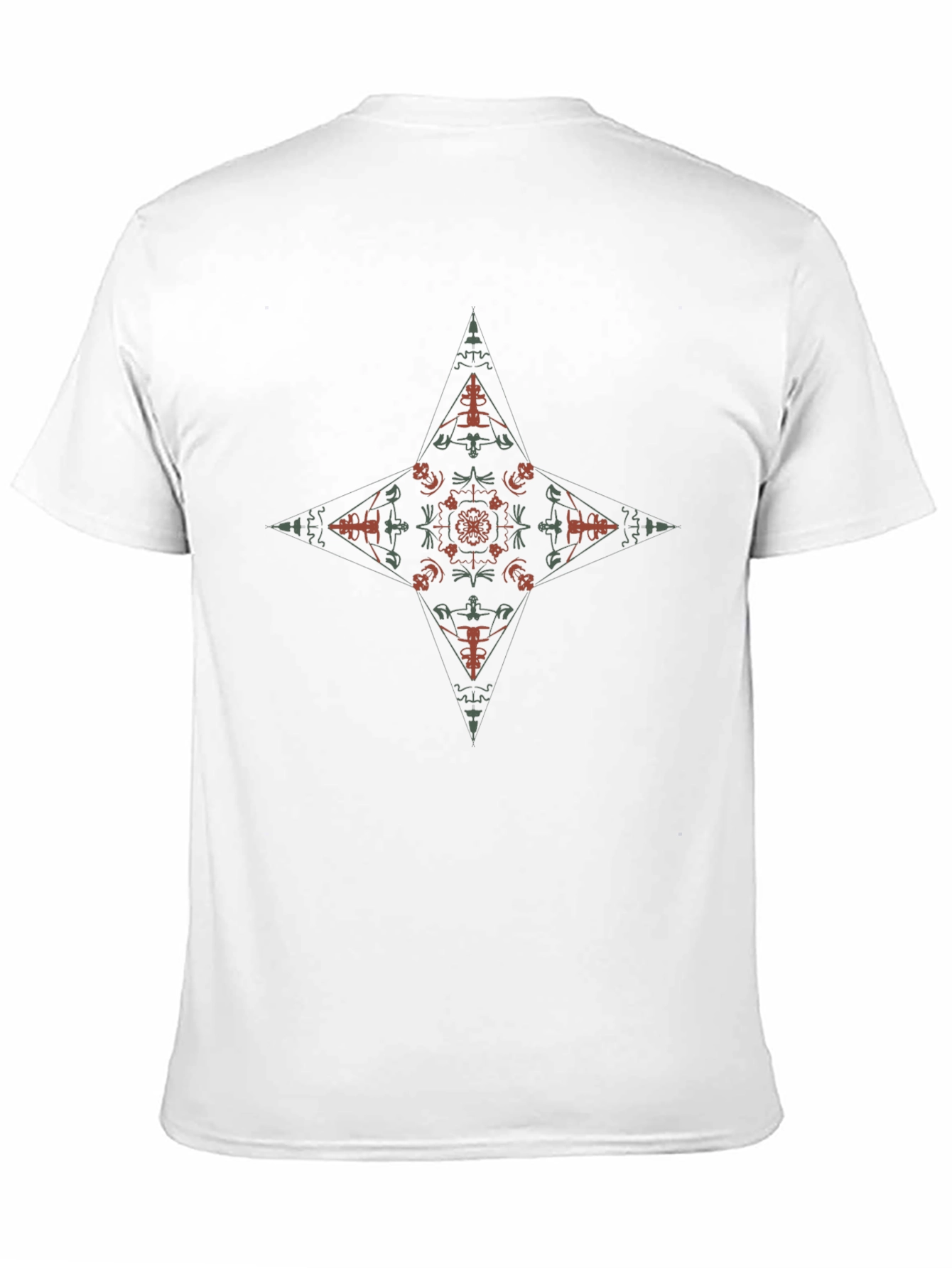 Geometric Mandala Graphic Black T-Shirt