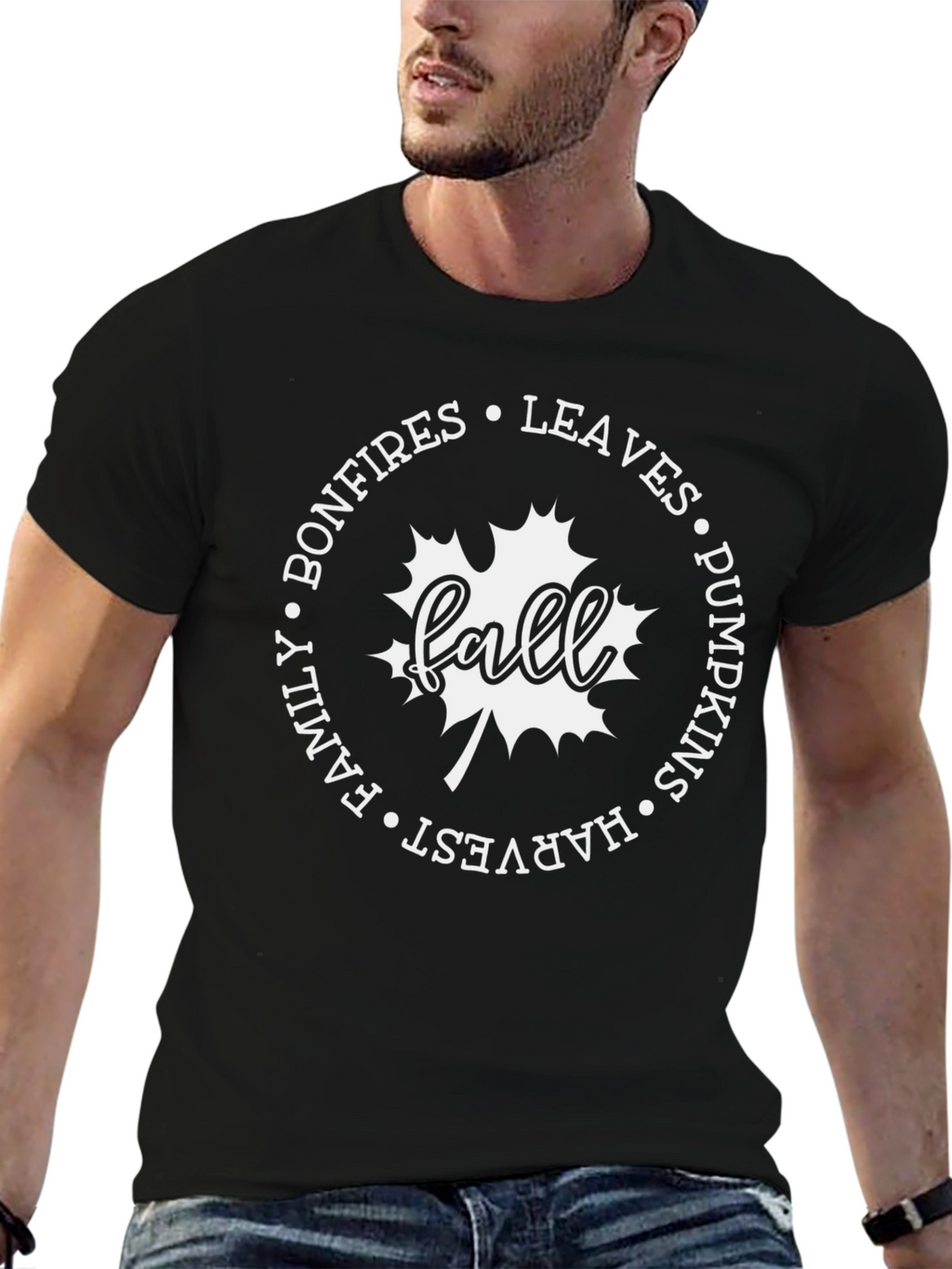 Fall Bonfires Leaves T-Shirt - Harvest Season