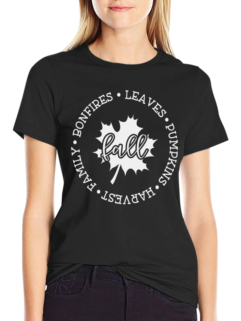 Fall Bonfires Leaves T-Shirt - Harvest Season