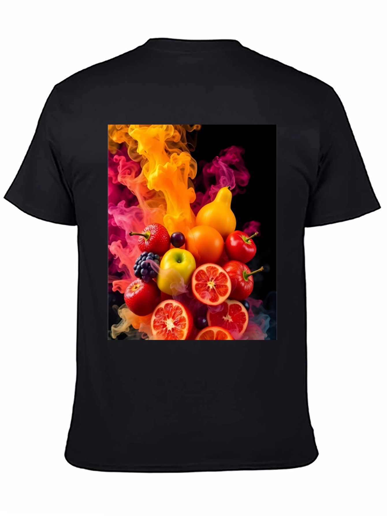 Colorful Fruit Smoke Graphic T-Shirt