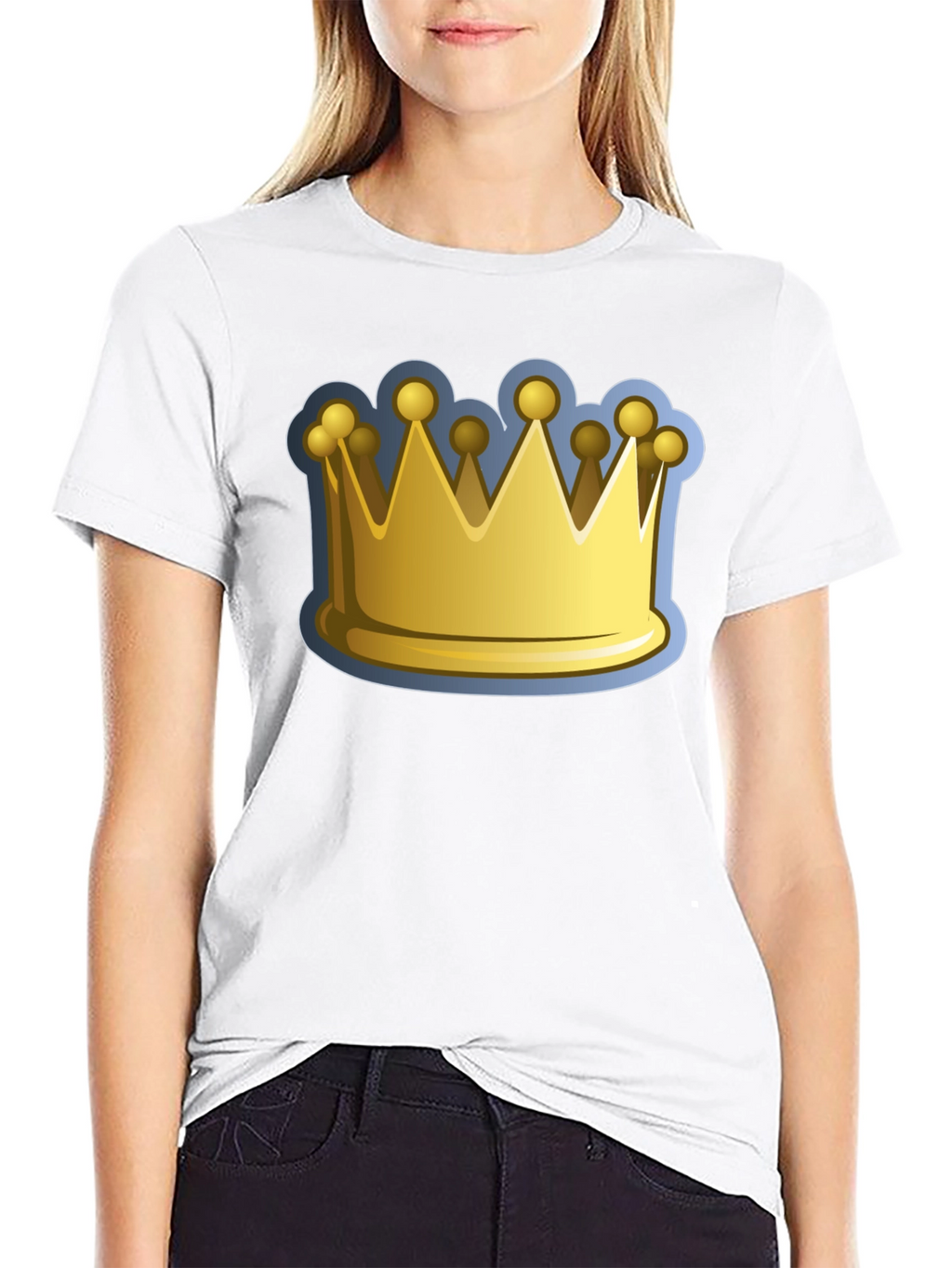 Crown Graphic Tee - Royalty Design Black T-Shirt