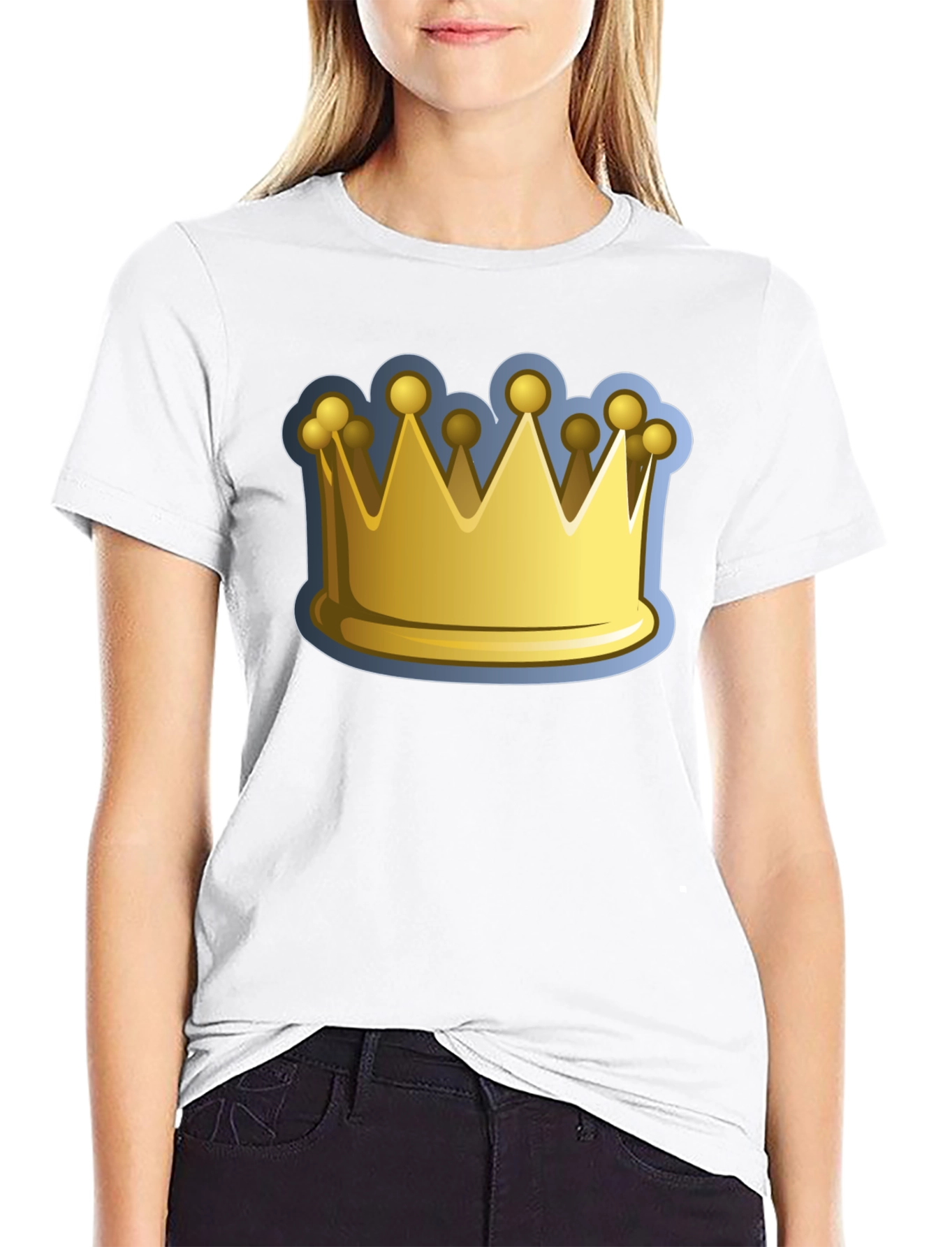 Crown Graphic Tee - Royalty Design Black T-Shirt