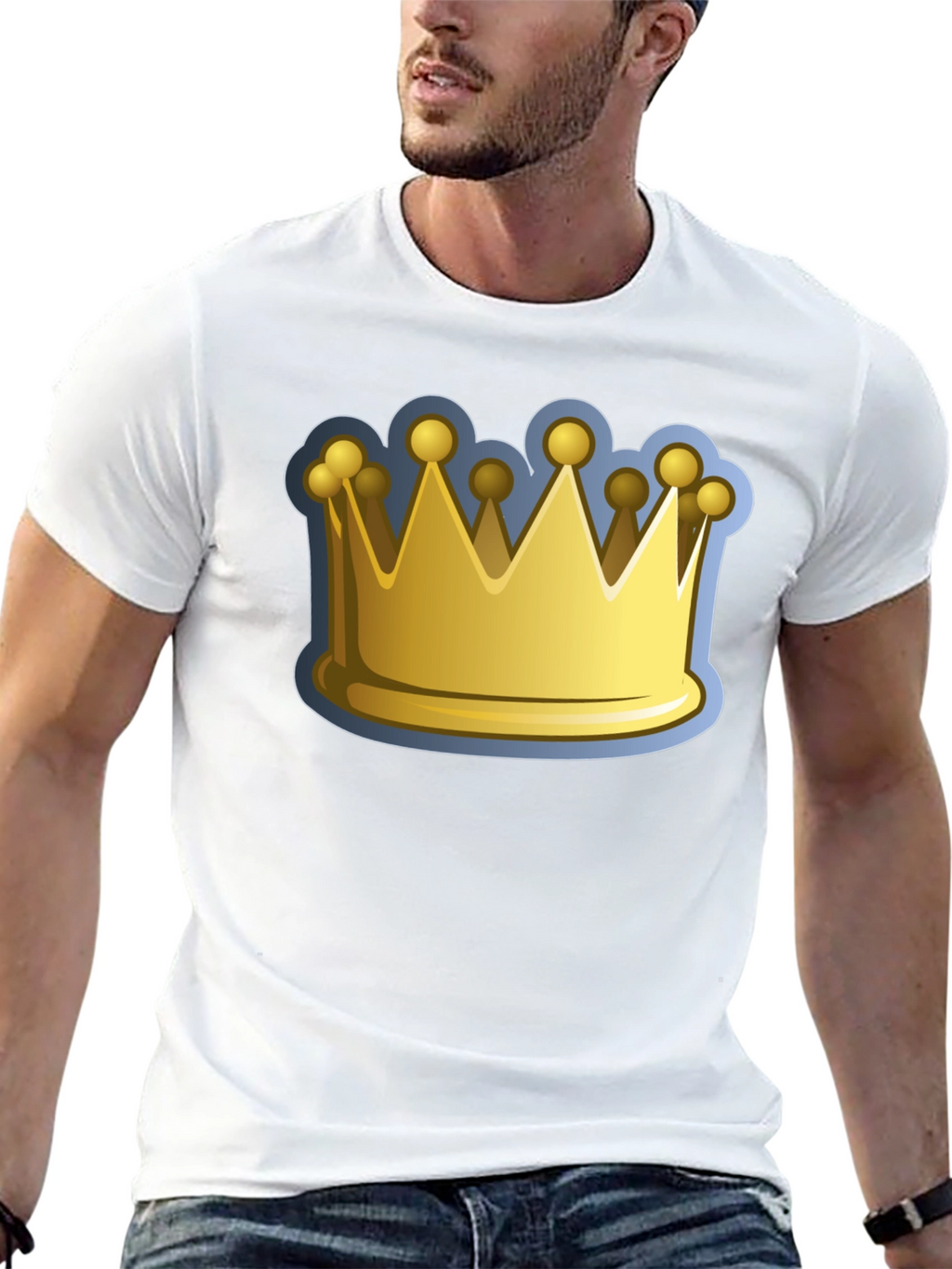 Crown Graphic Tee - Royalty Design Black T-Shirt
