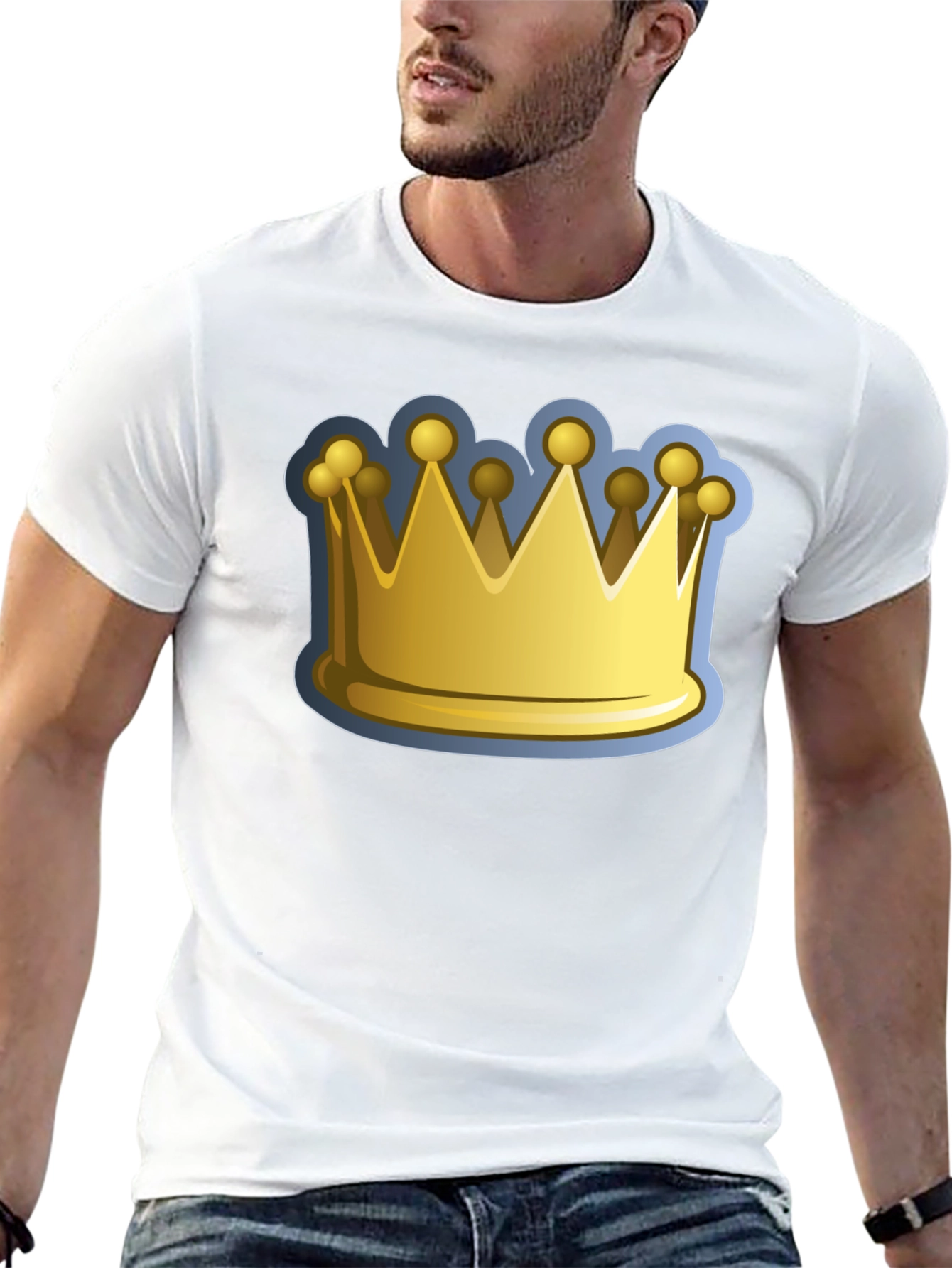 Crown Graphic Tee - Royalty Design Black T-Shirt