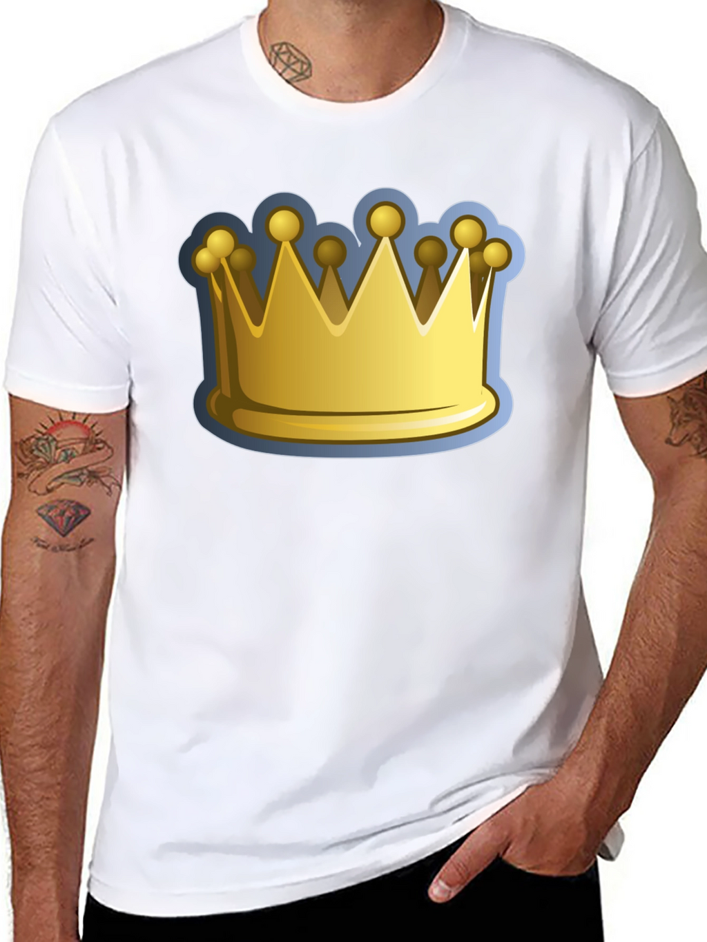 Crown Graphic Tee - Royalty Design Black T-Shirt