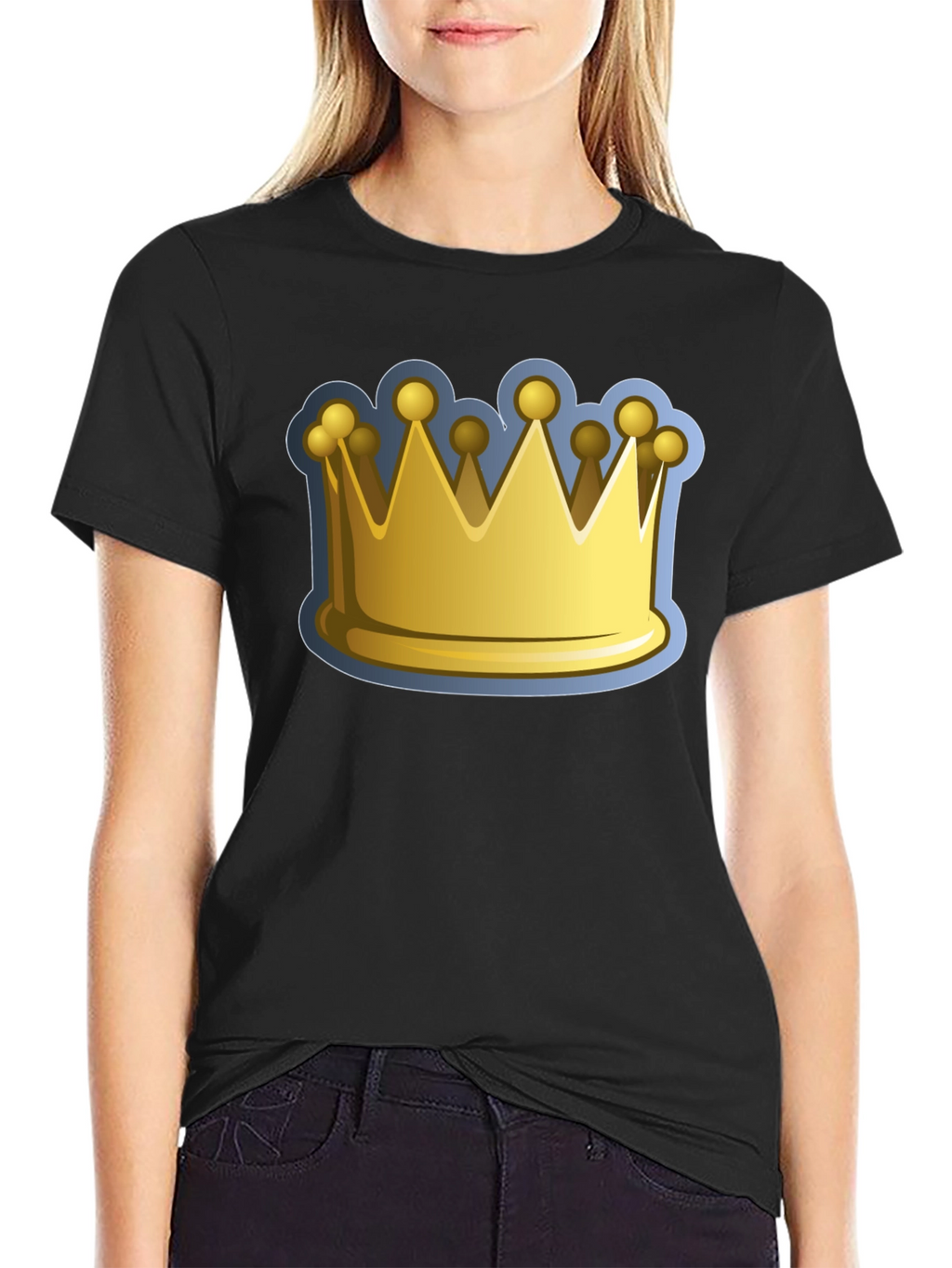 Crown Graphic Tee - Royalty Design Black T-Shirt