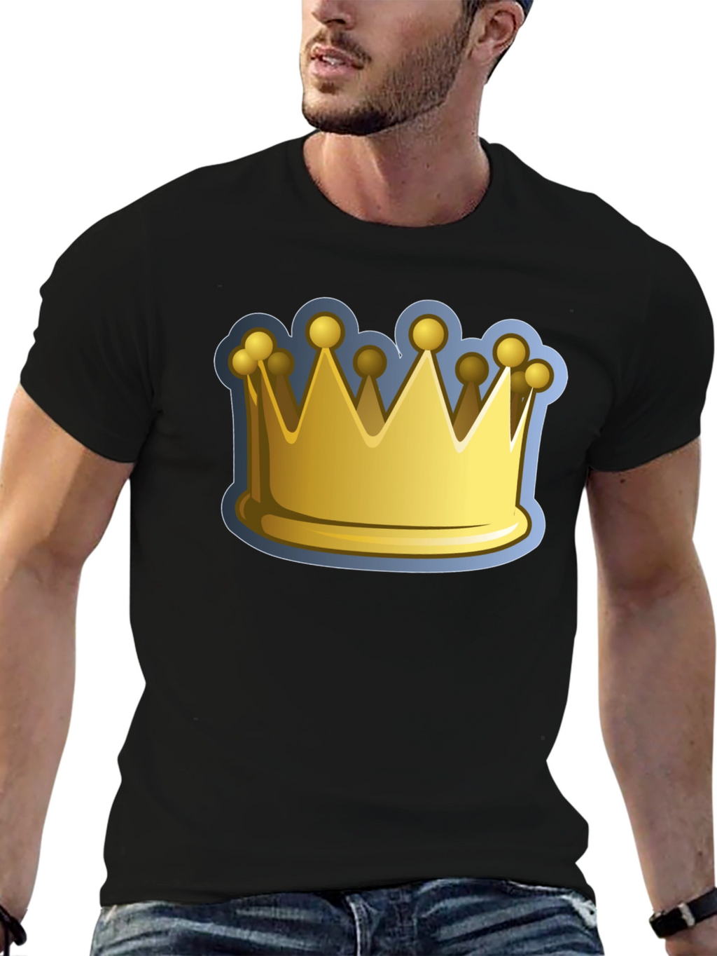 Crown Graphic Tee - Royalty Design Black T-Shirt