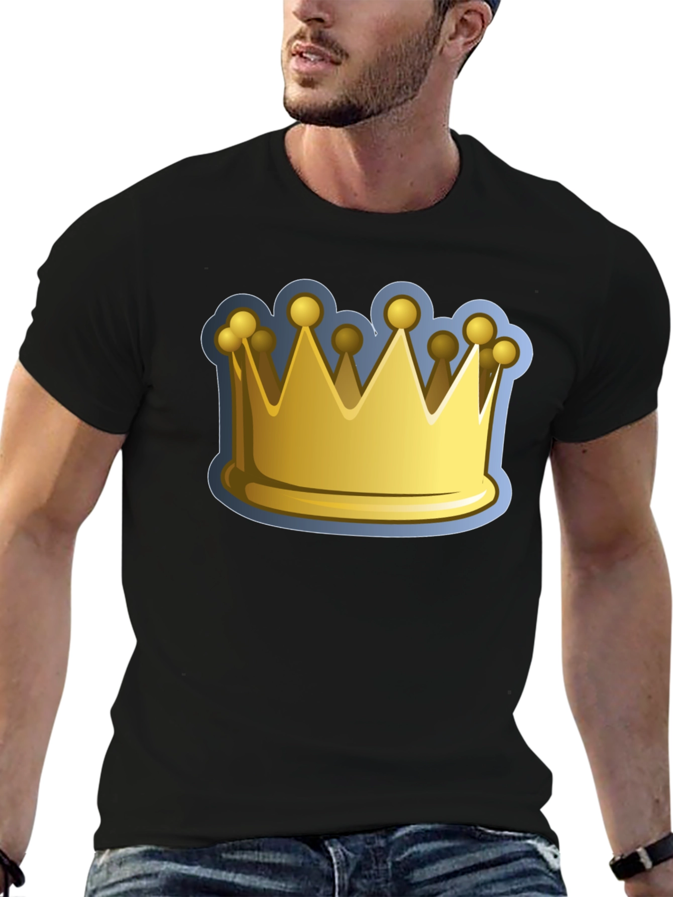 Crown Graphic Tee - Royalty Design Black T-Shirt
