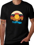 Retro Sunset River Graphic Tee